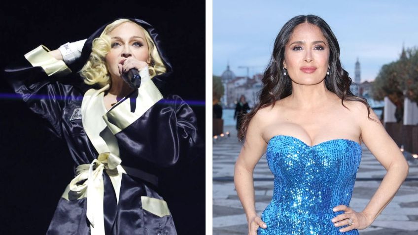 Tras finalizar su 'Celebration Tour' en México, Madonna es homenajeada dulcemente por Salma Hayek