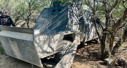 Fuerza Civil asegura 5 vehículos 'Monstruos' del Cártel del Golfo en China, Nuevo León