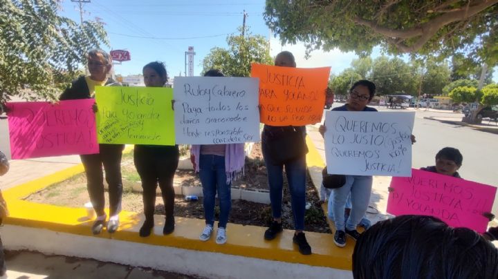 Habitantes de Pueblo Yaqui se manifiestan por presunto mal actuar de policías municipales