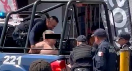 VIDEO: Casi sin prendas, detienen al luchador Shocker en Oaxaca; causó daños en un hotel