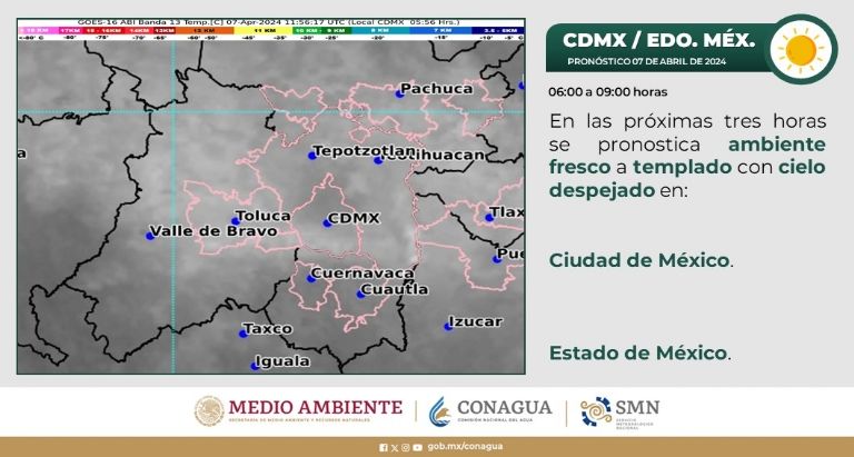 Clima en CDMX hoy 7 de abril