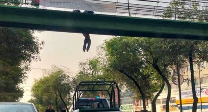 VIDEO: Caos en la Calzada Ignacio Zaragoza por sujeto que intentó arrojarse de un puente
