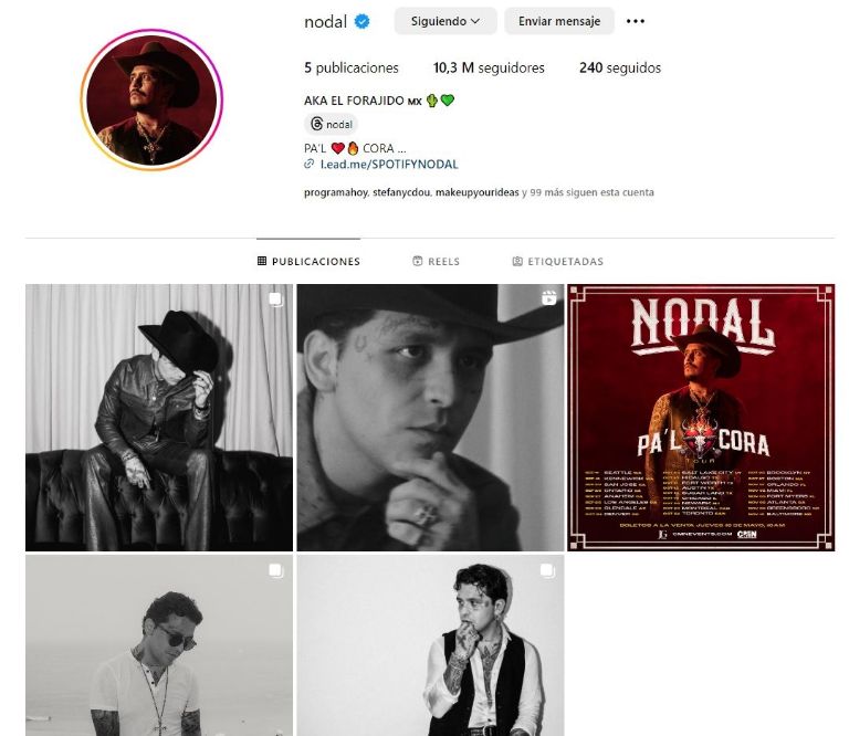 Nodal borró las fotos con Cazzu y desató rumores de ruptura