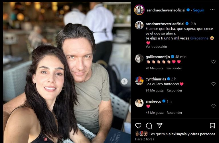 Sandra Echeverría grita su amor por Leonardo Lozanne