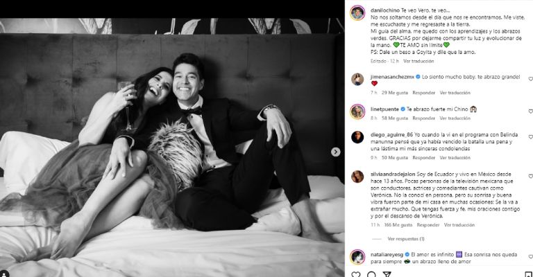 Novio de Verónica Toussaint se despide con emotivo mensaje