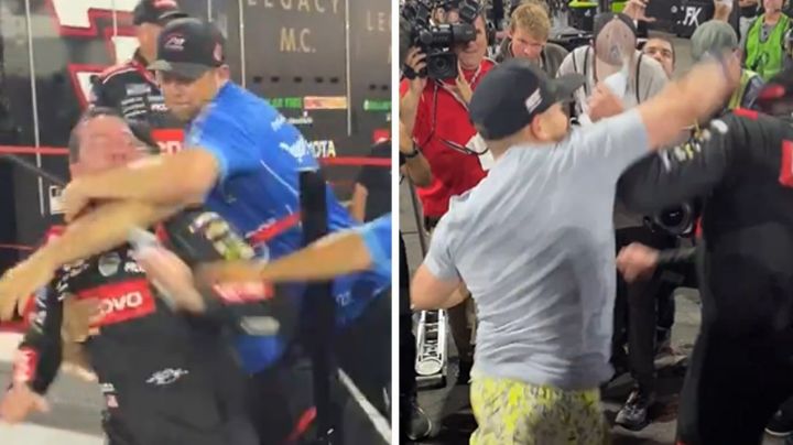 VIDEO: Se desata fuerte pelea campal entre pilotos durante el Nascar All Star Race 2024