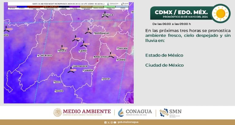 Clima en CDMX hoy 20 de mayo
