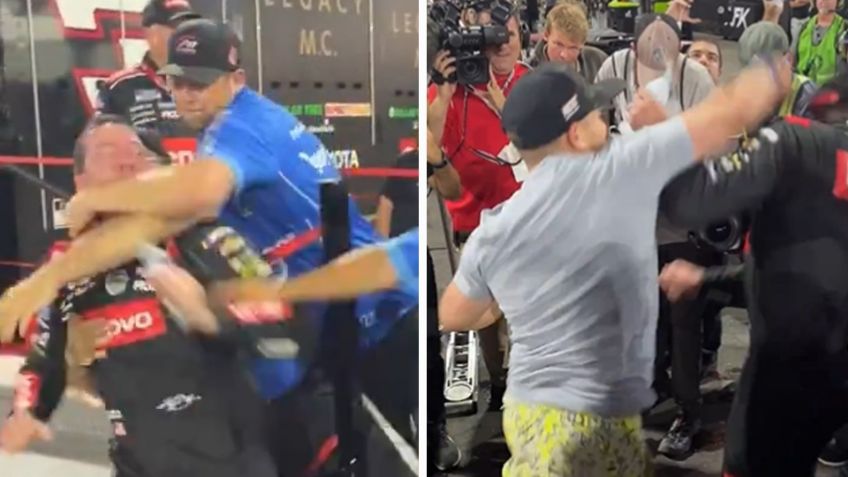 VIDEO: Se desata fuerte pelea campal entre pilotos durante el Nascar All Star Race 2024