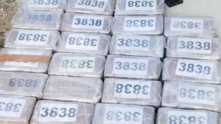Decomisan 25 kilos de cocaína en autobús con adhesivos del INM en Mexicali