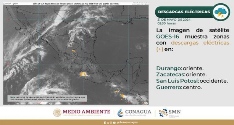 Clima en México este martes 21 de mayo. Foto: Conagua