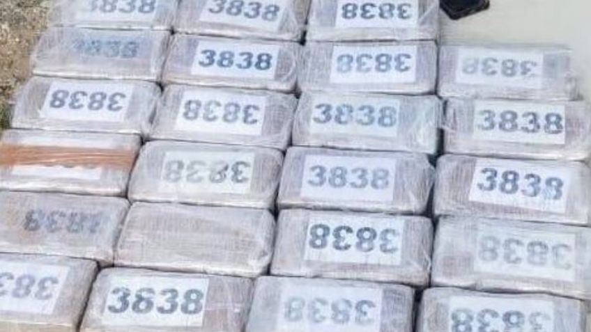 Decomisan 25 kilos de cocaína en autobús con adhesivos del INM en Mexicali