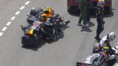 Foto ilustrativa de la nota titulada F1: Sergio Pérez sufre fuerte accidente durante el GP de Mónaco; Magnussen, el culpable