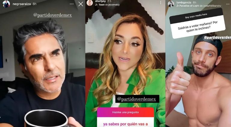 Famosos que violaron la veda electoral en 2024. Foto: Internet