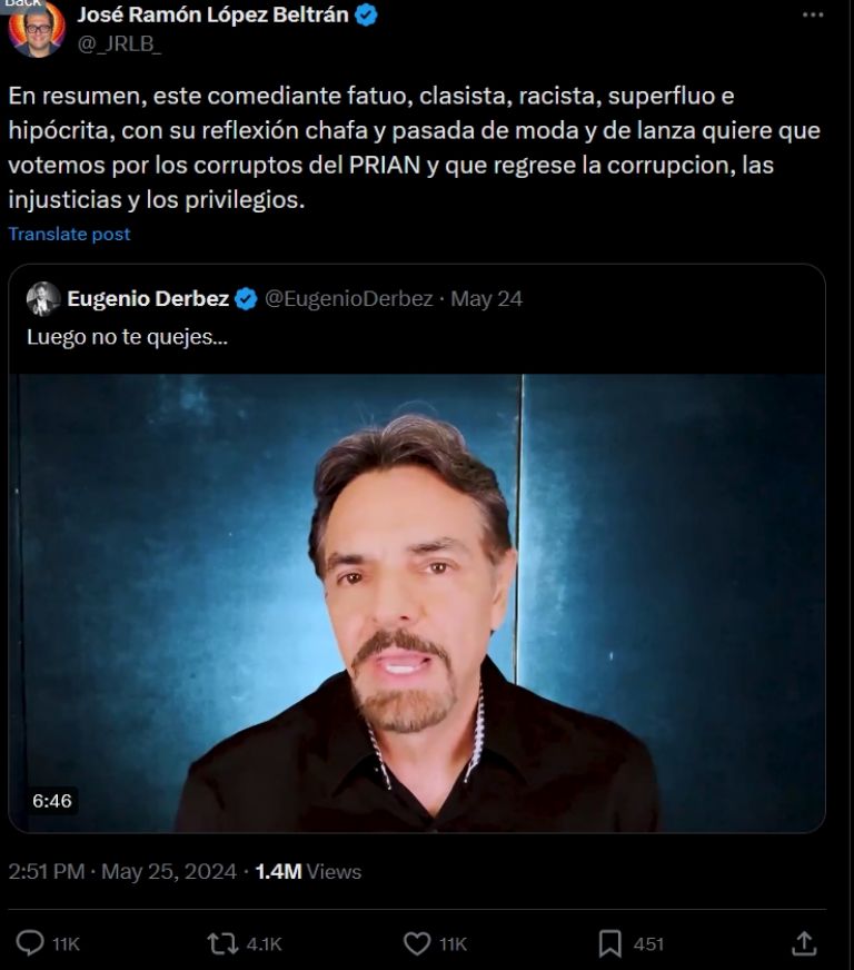 José Ramón López Beltrán humilla a Gustavo Adolfo Infante