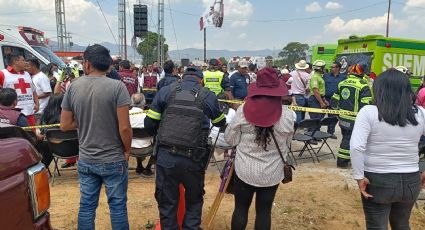 VIDEO: Lona se desploma durante cierre de campaña de Morena en Xonacatlán; 58 heridos