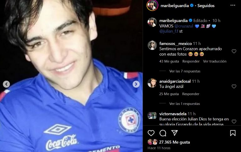 Maribel Guardia recuerda a Julián Figueroa por partido del Cruz Azul