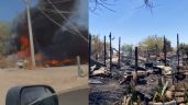 Foto ilustrativa de la nota titulada Fuerte incendio en Pueblo Yaqui consume 6 viviendas; captan enormes llamas en VIDEO