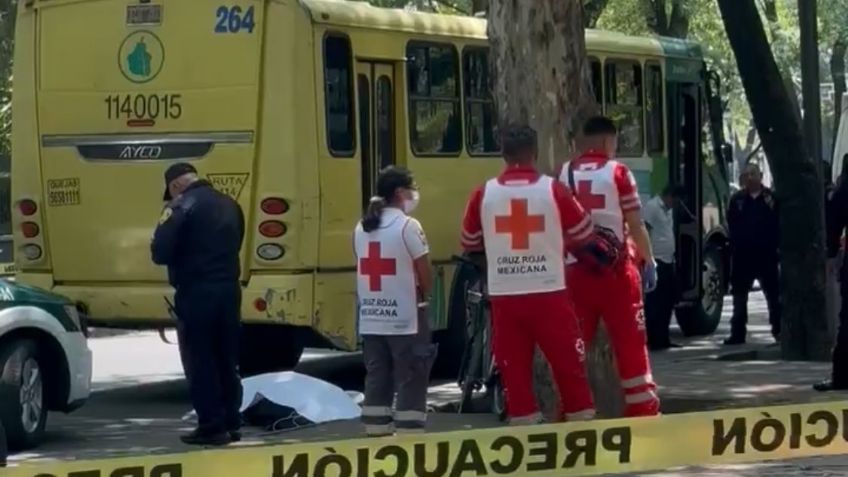 Trágico final: Ciclista muere atropellado por camión de pasajeros en Paseo de la Reforma