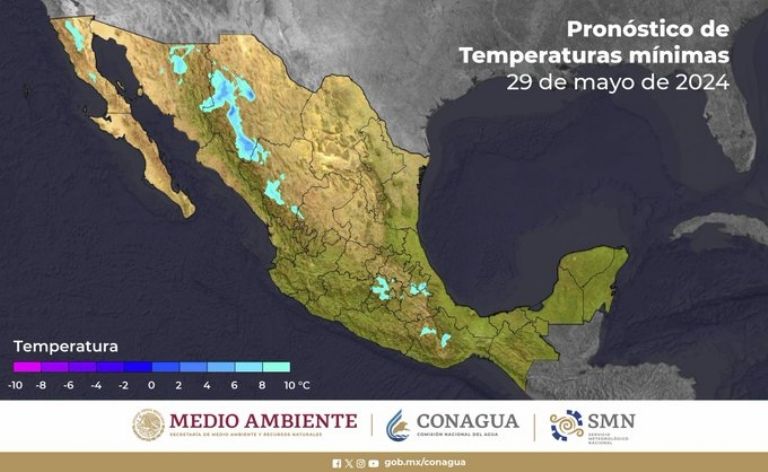 Clima en México para hoy, miércoles 29 de mayo. Foto: Conagua