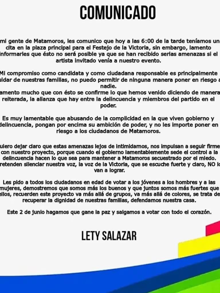 Amenazas Forzan Cancelación del Show de Luis R. Conriquez en Cierre de Campaña de Lety Salazar en Matamoros