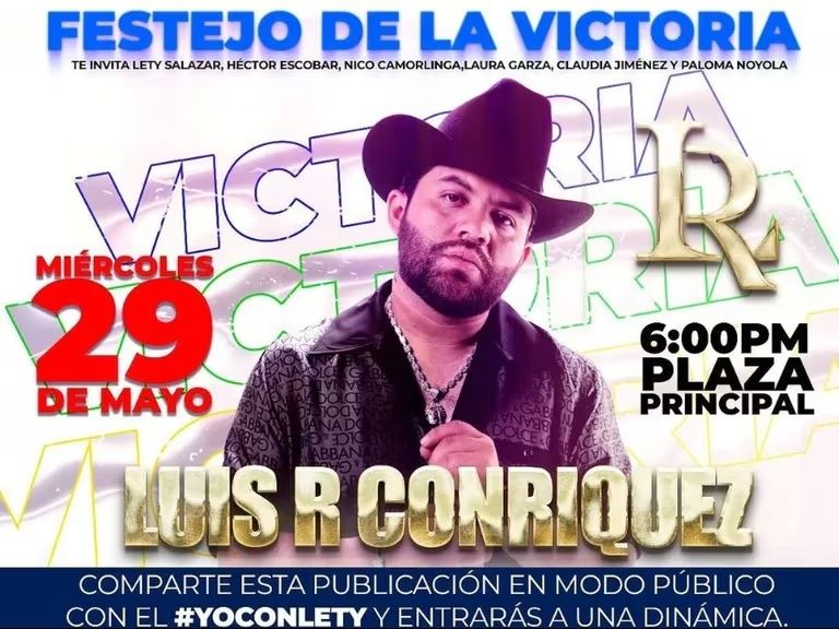 Amenazas Forzan Cancelación del Show de Luis R. Conriquez en Cierre de Campaña de Lety Salazar en Matamoros