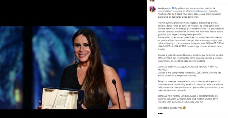 Karla Sofía Gascón denuncia de transfobia a Marion Maréchal