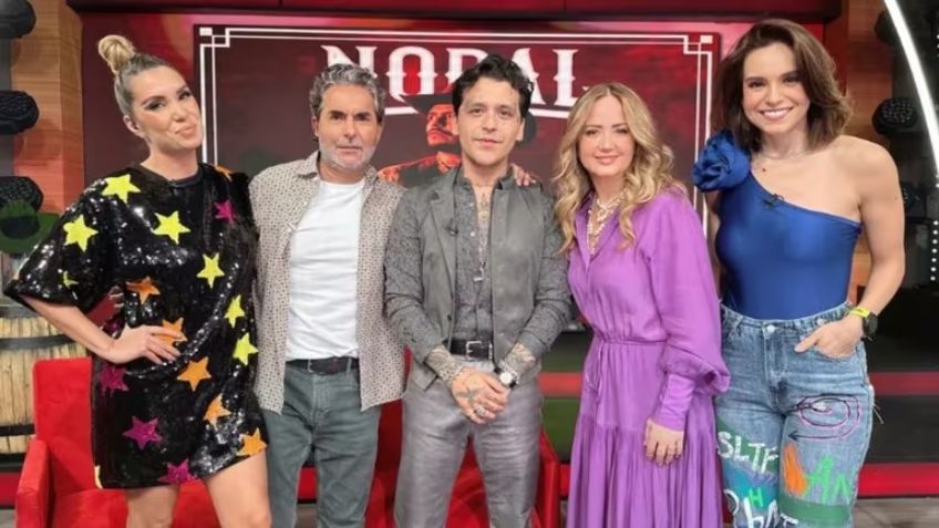 Cristian Nodal se hace tendencia por mirar de forma 'coqueta' a Tania Rincón en 'Hoy'