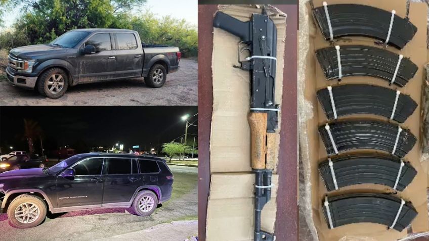 Combate al crimen organizado: Aseguran armas, equipo bélico y autos al norte de Sonora