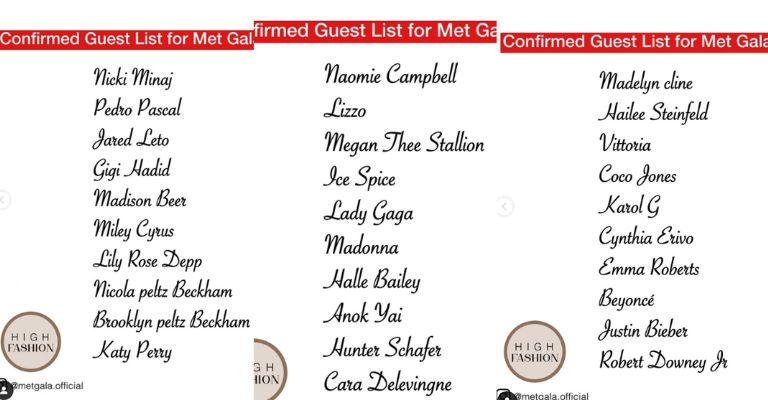 Met Gala 2024 tendrá a Taylor Swift, Bad Bunny y más según la lista de invitados al evento