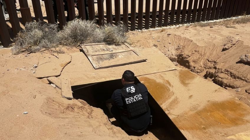 Alerta en Sonora: Descubren túnel en el muro fronterizo con EU; FGR investiga