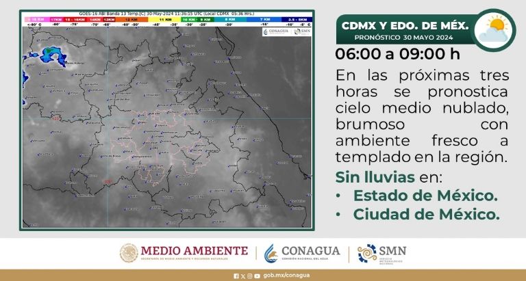 Clima en CDMX hoy 30 de mayo