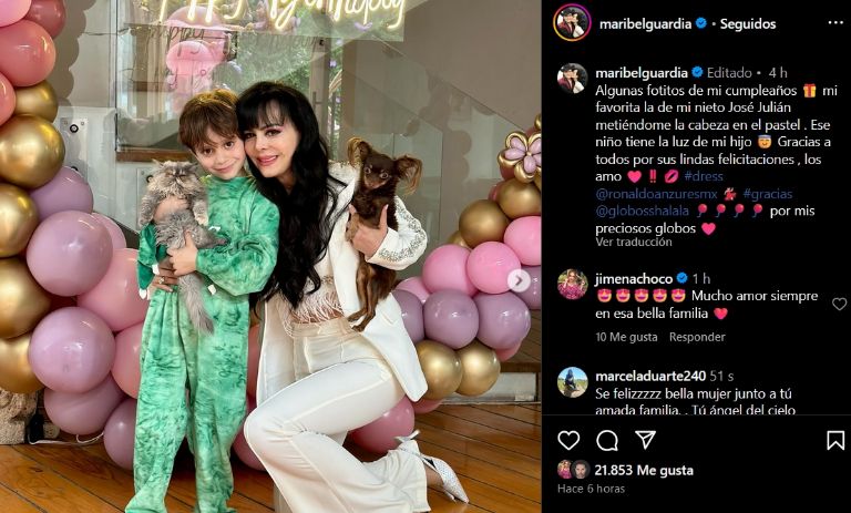 Maribel Guardia celebra su cumpleaños a lo grande