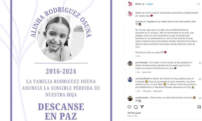 Muere hija de integrante de la banda La Adictiva a los 8 años