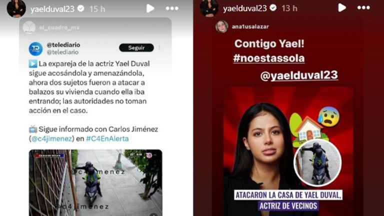 Publicaciones de Yael Duval tras ser víctima de ataque armado