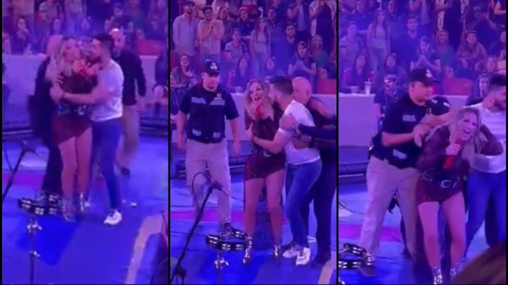 María José es violentada por un fan en pleno concierto; captan el momento en VIDEO