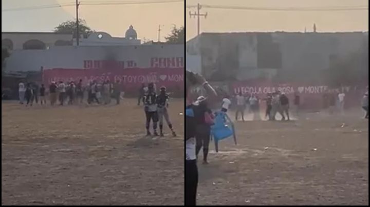 Se desata pelea campal tras juego de sóftbol en Nuevo León; registran 2 lesionados