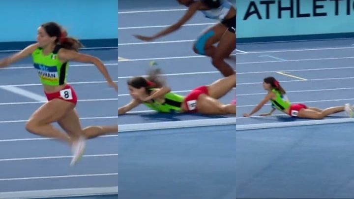 Equipo mexicano de relevos mixtos sufre una aparatosa caída en Bahamas 2024