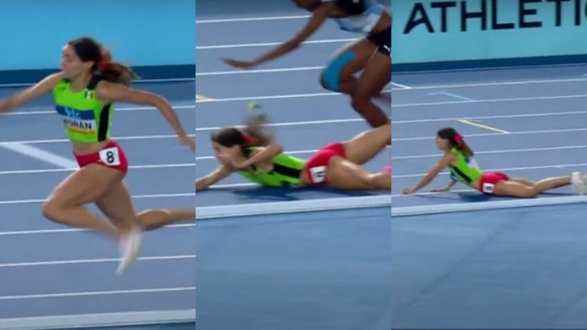 Equipo mexicano de relevos mixtos sufre una aparatosa caída en Bahamas 2024