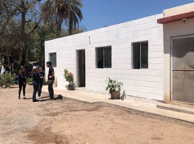 La vivienda construida para la señora Seferina Gocobachi