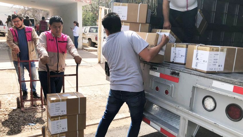 Personal del INE Navojoa recibe casi 300 mil boletas electorales para su resguardo