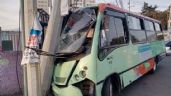 Foto ilustrativa de la nota titulada Fuerte Accidente: Camión de transporte público se estrella contra poste en Álvaro Obregón