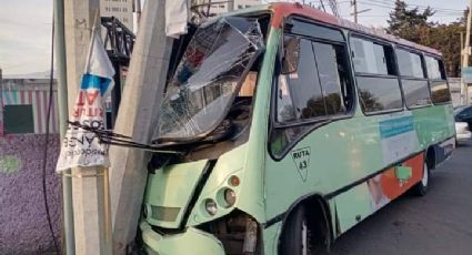 Fuerte Accidente: Camión de transporte público se estrella contra poste en Álvaro Obregón