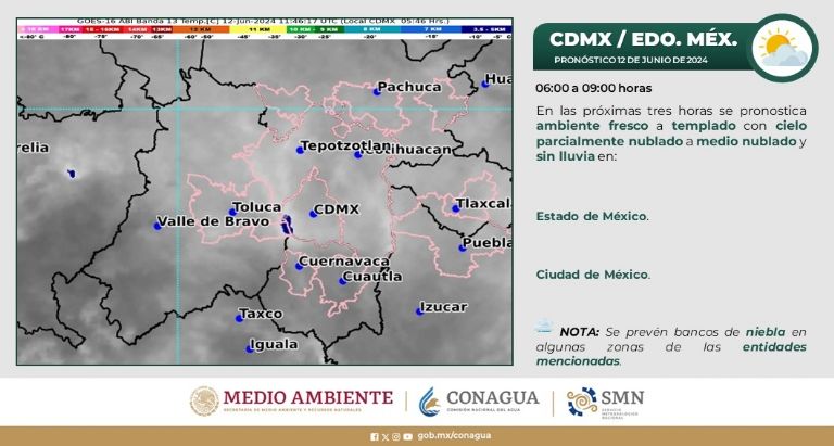 Clima en CDMX hoy 12 de junio