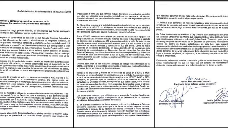 AMLO y la CNTE: El Diálogo que Despejó el Zócalo