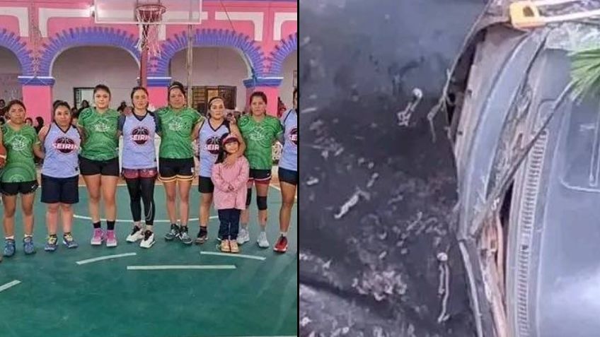 Vehículo se vuelca en barranca; muere el equipo de básquetbol de Oaxaca que iba a bordo