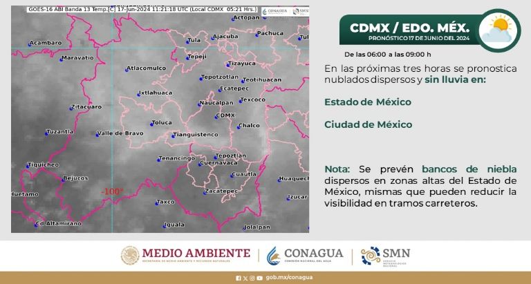 Clima en CDMX hoy 17 de junio