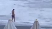 Foto ilustrativa de la nota titulada VIDEO: Mujer es arrastrada por el mar en playas Rusia; despliegan operativo para buscarla