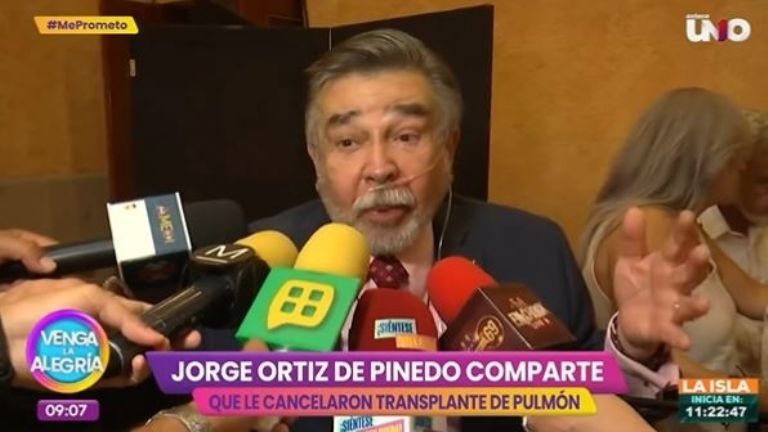 Jorge Ortiz de Pinedo usa un tanque de oxígeno para poder respirar