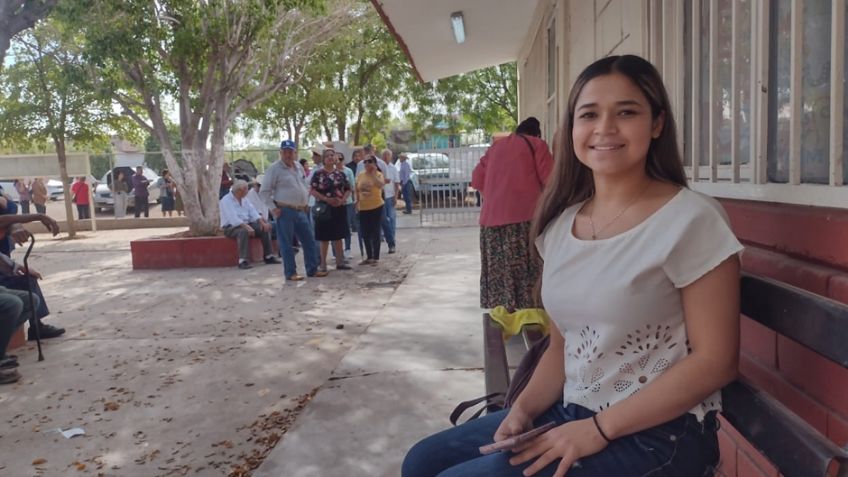 Laura Lizbeth sale a votar por primera vez en Cajeme; espera un futuro mejor para su familia