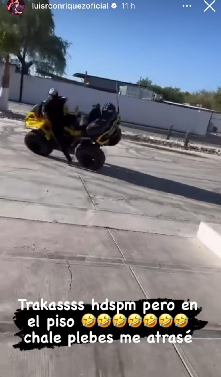 Luis cayó desde la cuatrimoto que manejaba